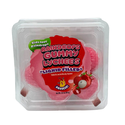 Raindrops Gummy Liquid Filled Lychees 3.17oz, 8ct