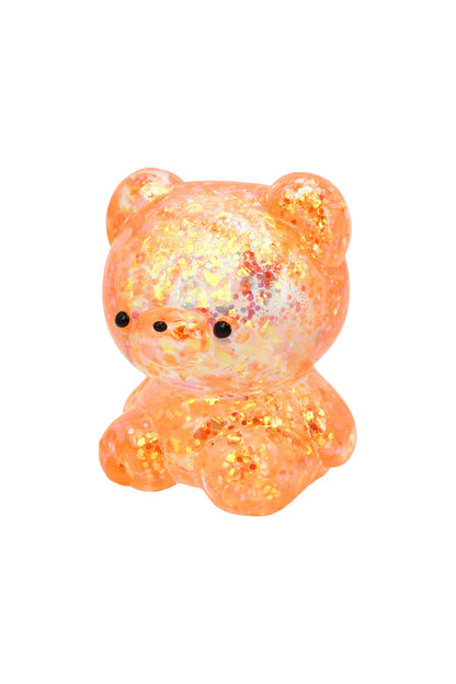 Cute Teddy Bear Glittery Maltose Putty Filled Squishy