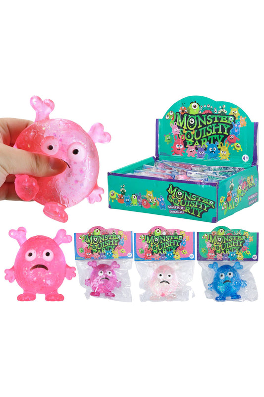 Sad Monster Glittery Maltose Putty Filled Squishy Bag