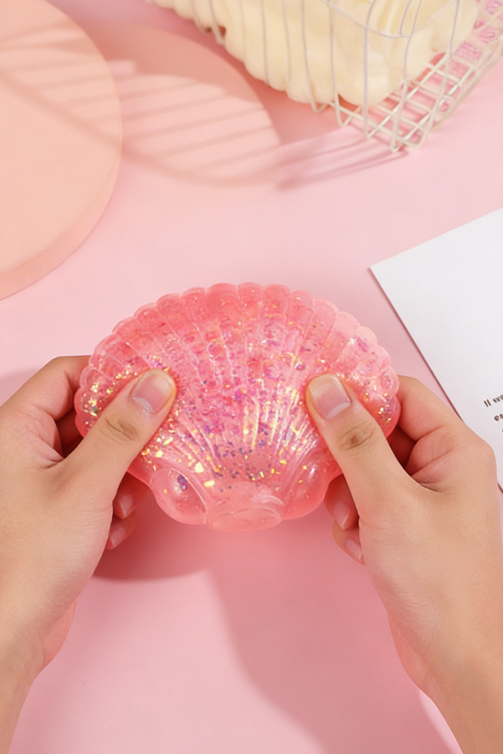 Glitter Seashell Slow Rising Squishy Stress Relief Toy