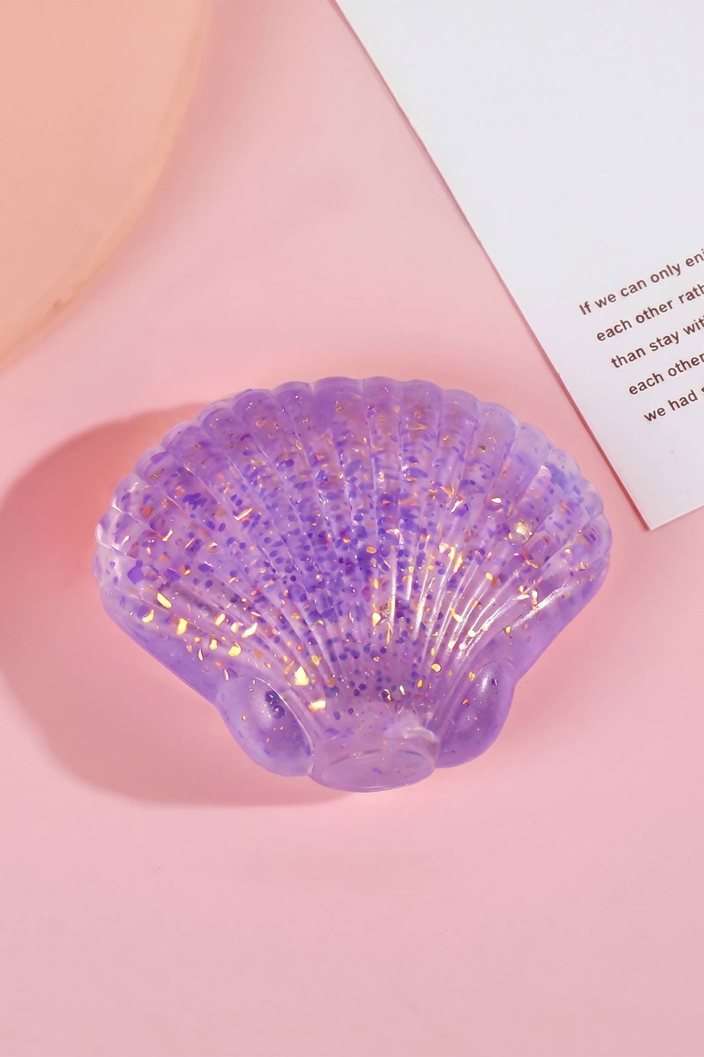 Glitter Seashell Slow Rising Squishy Stress Relief Toy