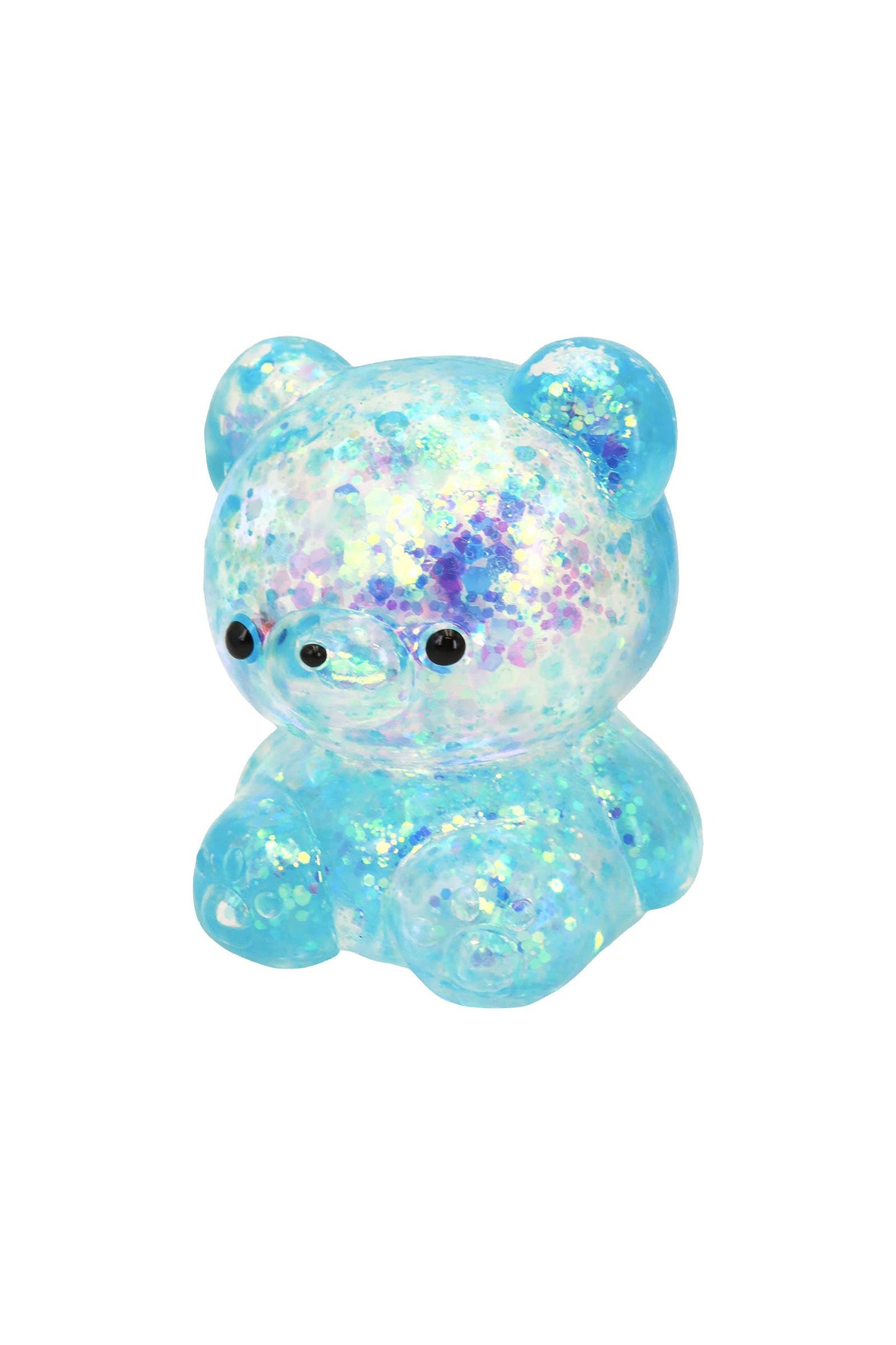Cute Teddy Bear Glittery Maltose Putty Filled Squishy
