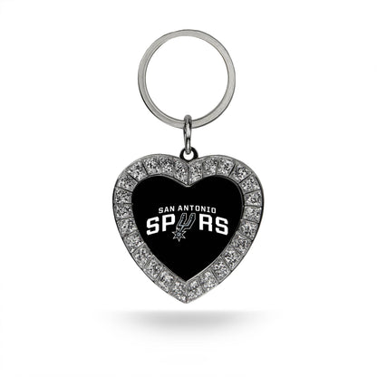 NBA Basketball San Antonio Spurs  Bling Heart Key Chain