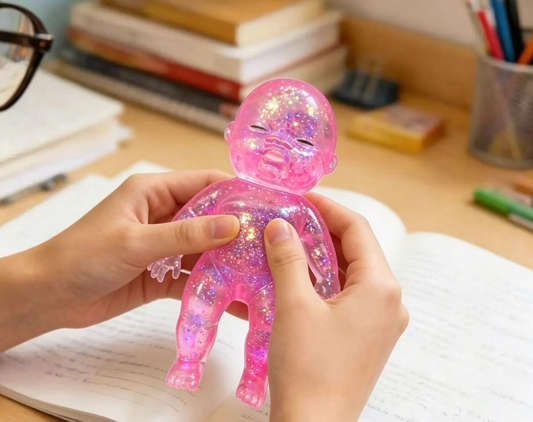 Stress Relief -Glitter Baby Squishy Fidget Toy