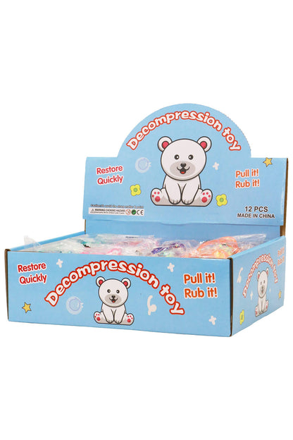 Cute Teddy Bear Glittery Maltose Putty Filled Squishy
