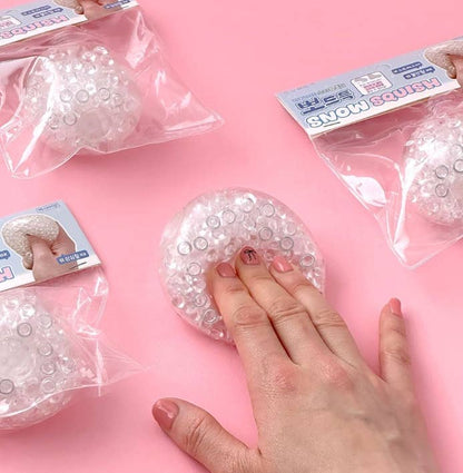 SNOW SQUISH – Clear Jelly Bead Stress Ball