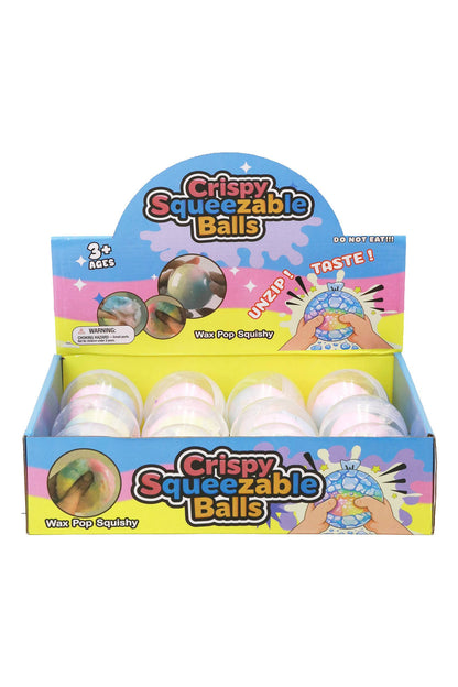 Pastel Rainbow Crunchy Cracking Clay Squishy Ball
