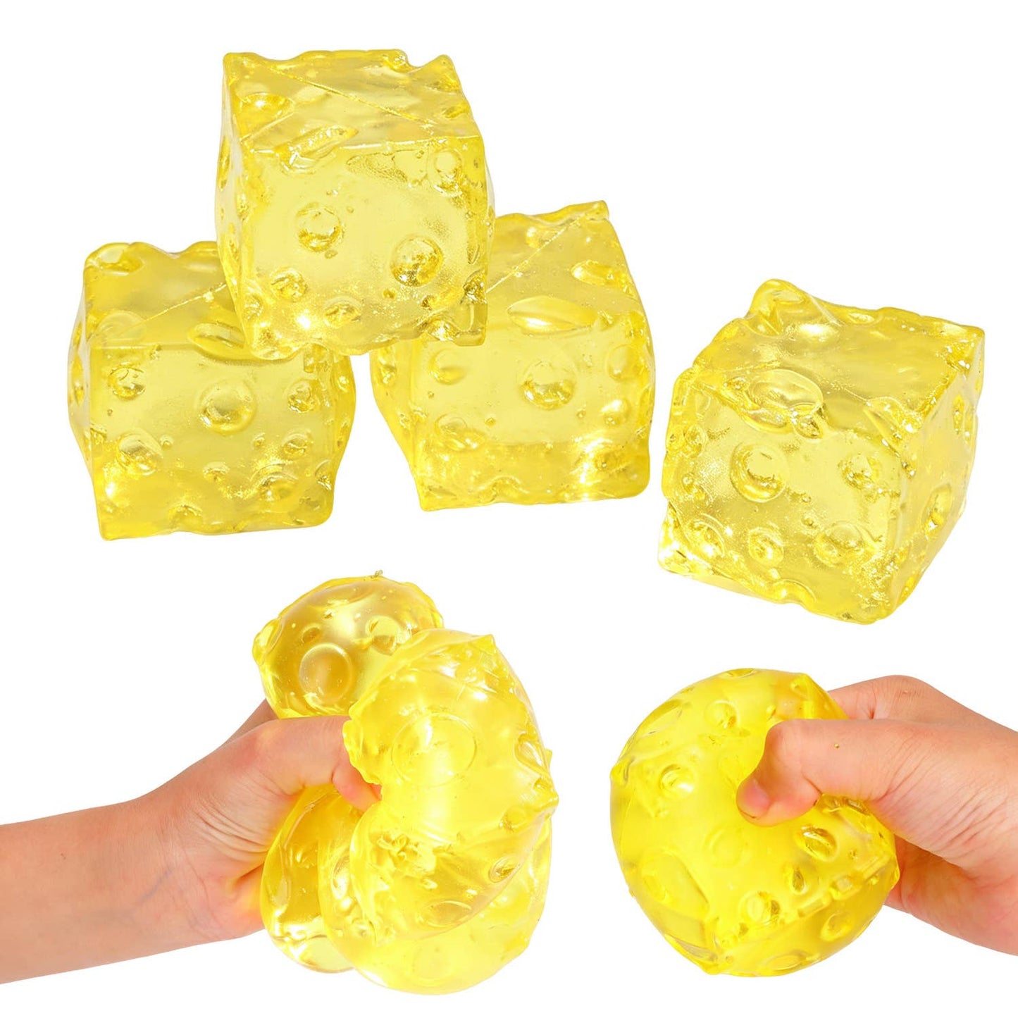 Maltose Jelly Yellow nice cheese cube squishy toy-12unit