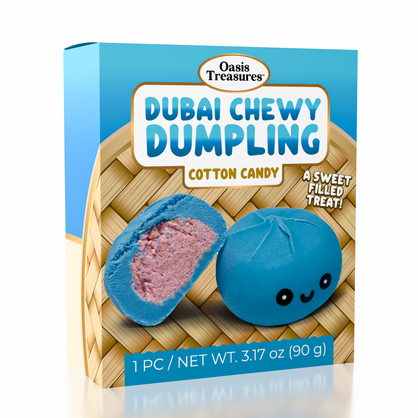 Dubai Dumpling Cotton Candy Flavor Korean Chewy Cookie by Oasis Treasures (90g)