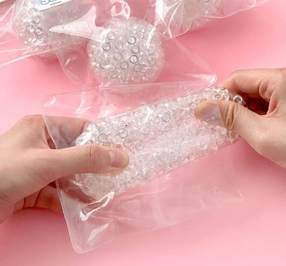 SNOW SQUISH – Clear Jelly Bead Stress Ball