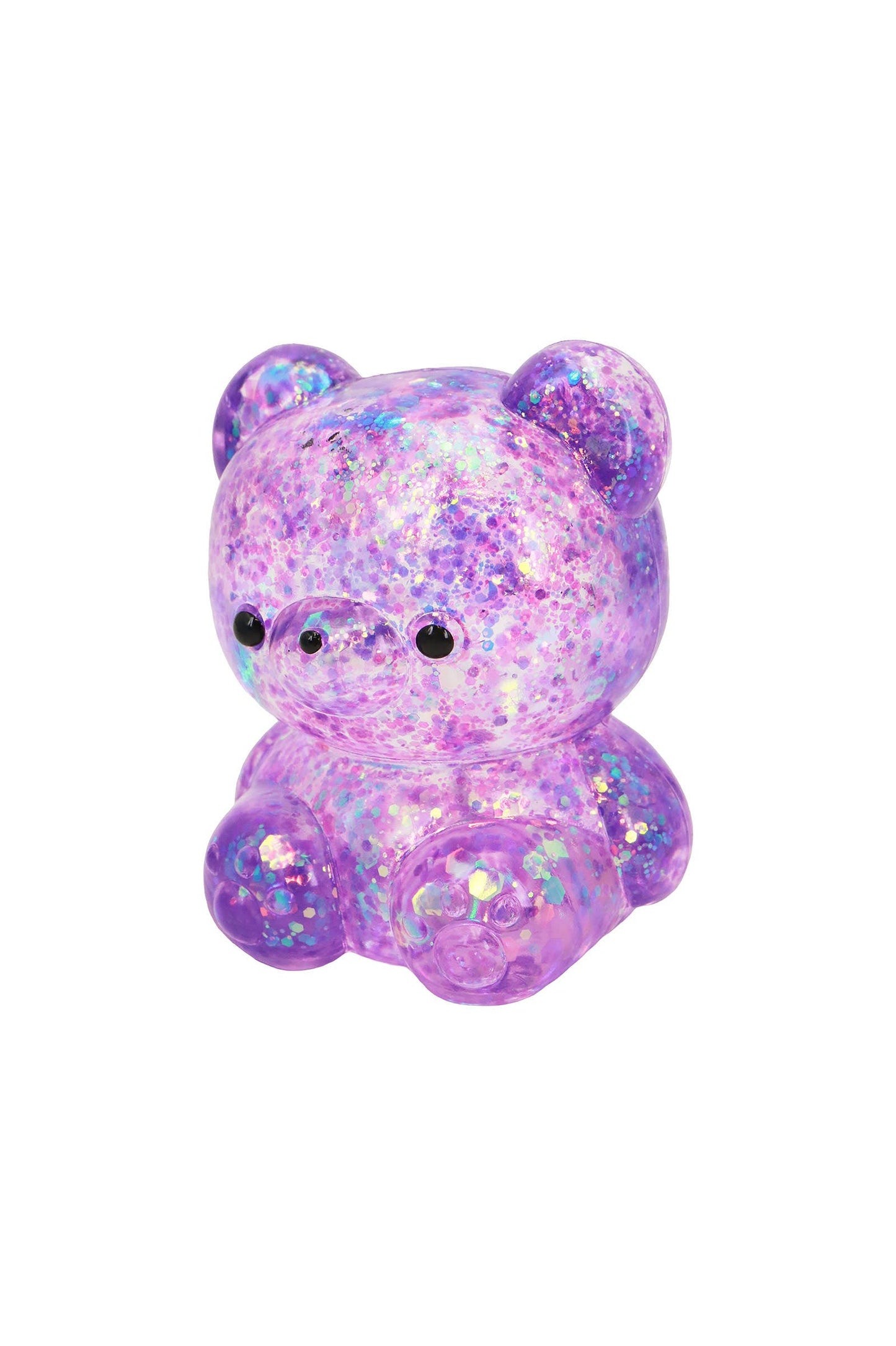 Cute Teddy Bear Glittery Maltose Putty Filled Squishy