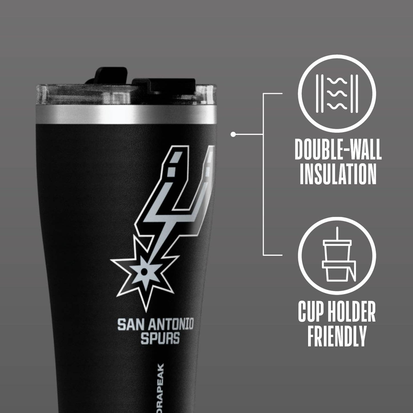 Hydrapeak x NBA 30oz Water Bottle - San Antonio Spurs