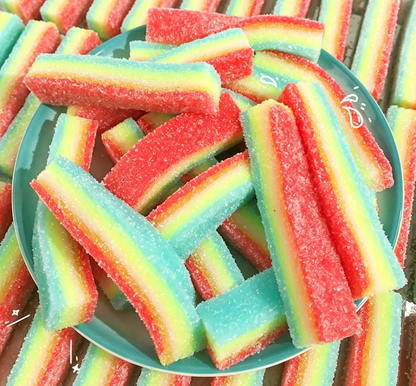 Rainbow Sour Sanded Candy Squishy Toy squeeze fidget toy