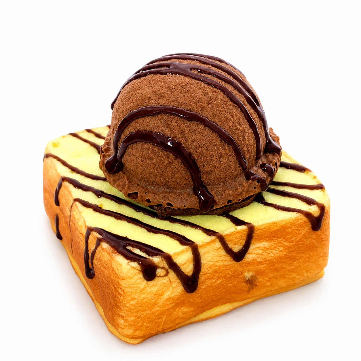 Chocolate Ice Cream Toast Slow Rising Squishy Toy | Scented