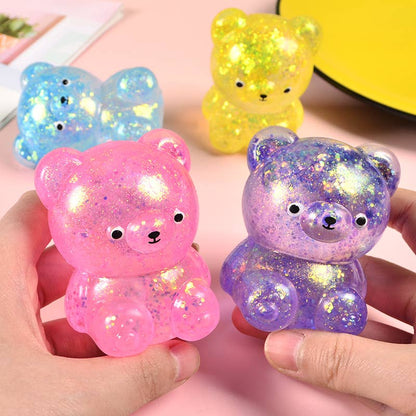 Cute Glitter Bear Squishy Squeeze Toy Fidget Toy