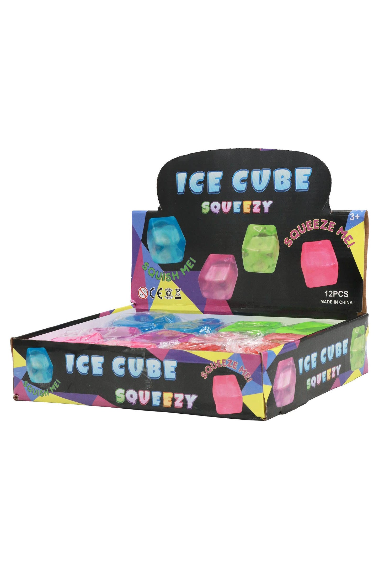 Clear Colorful Cube Maltose Putty Filled Squishy - OPP Bag