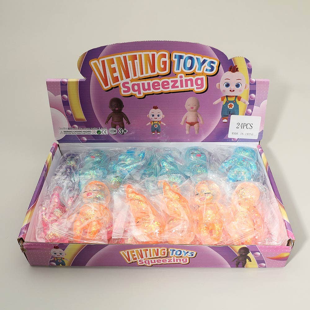 Glittered Baby Doll Squeeze Squishy