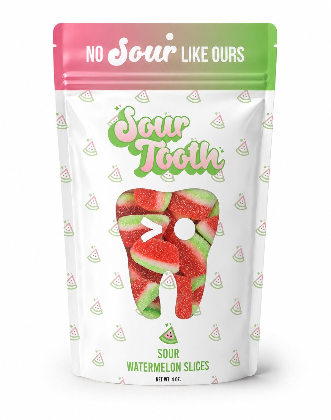 Sour Watermelon Slices — 4oz Chewy Candy, Spanish Import