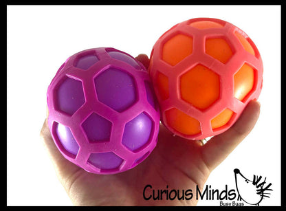 1 Honeycomb Color Changing Soft Doh Filled Stretch Ball with