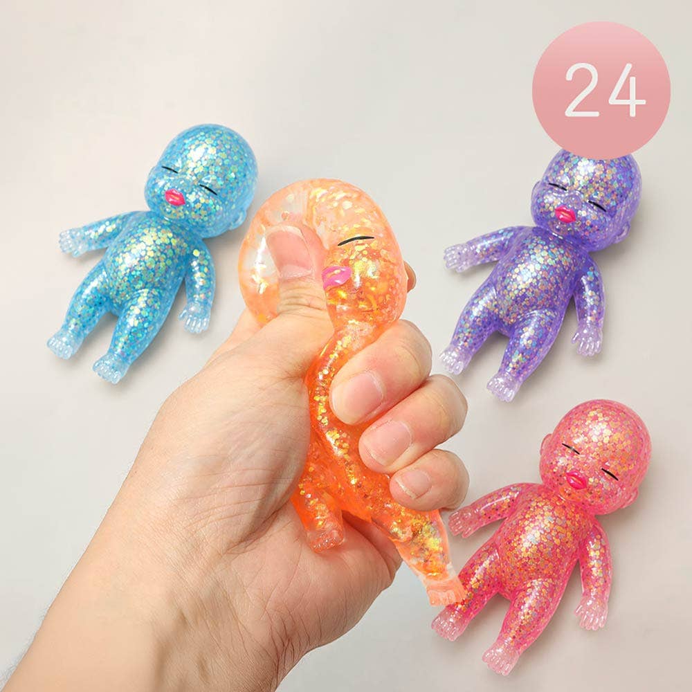 Glittered Baby Doll Squeeze Squishy