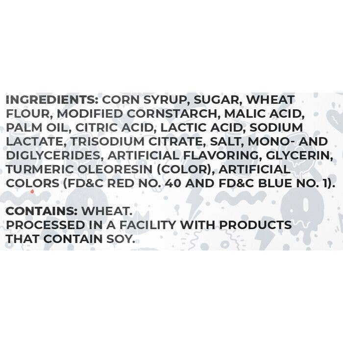 Sour Strips Rainbow 3.4oz Peg Bag, 12ct