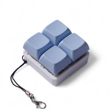 4 Key Square Mechanical Keyboard Fidget Keychain