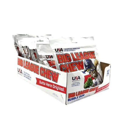 Big League Chew Outta Here Original Gum, 12ct Pouches