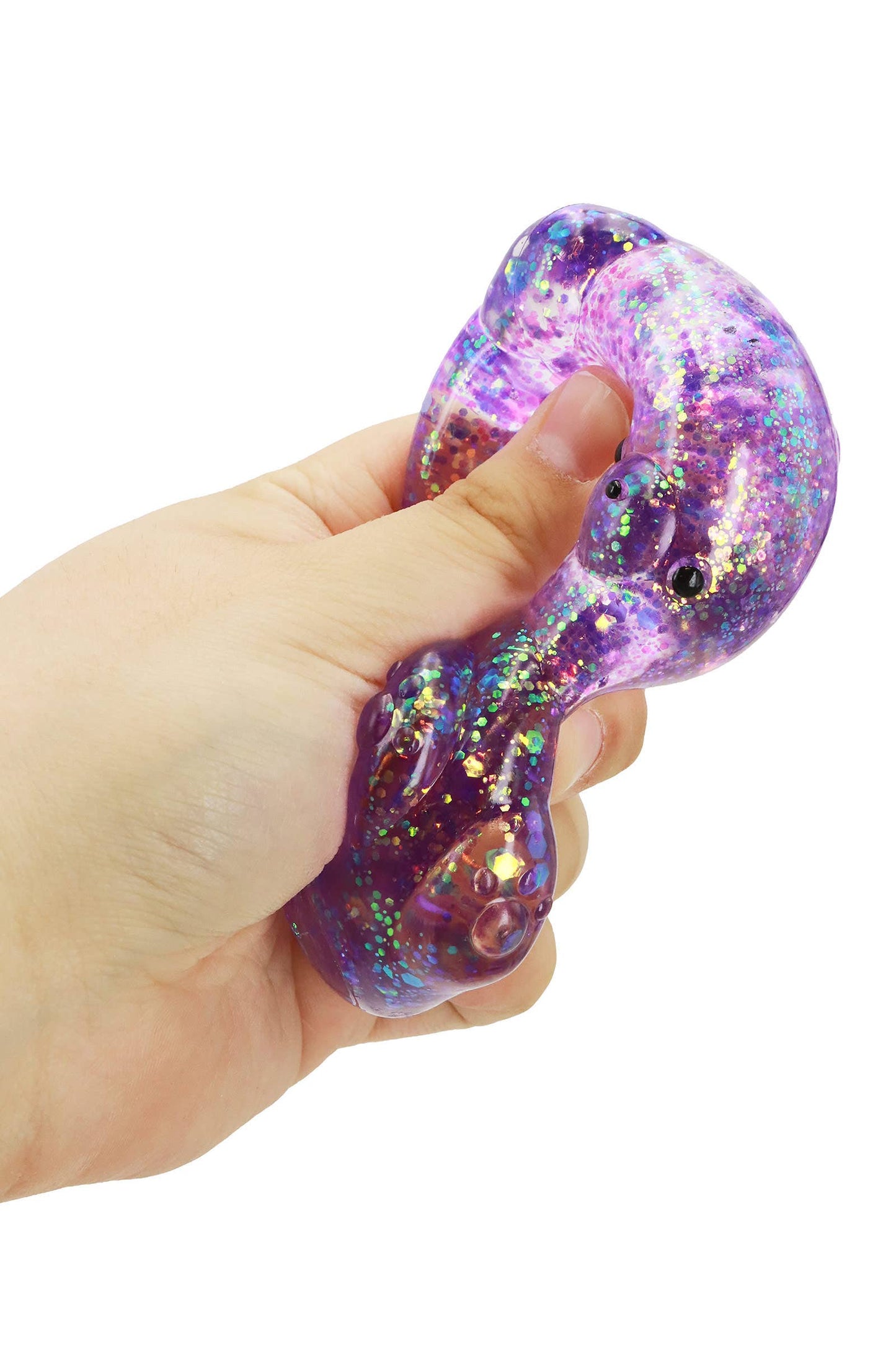 Cute Teddy Bear Glittery Maltose Putty Filled Squishy