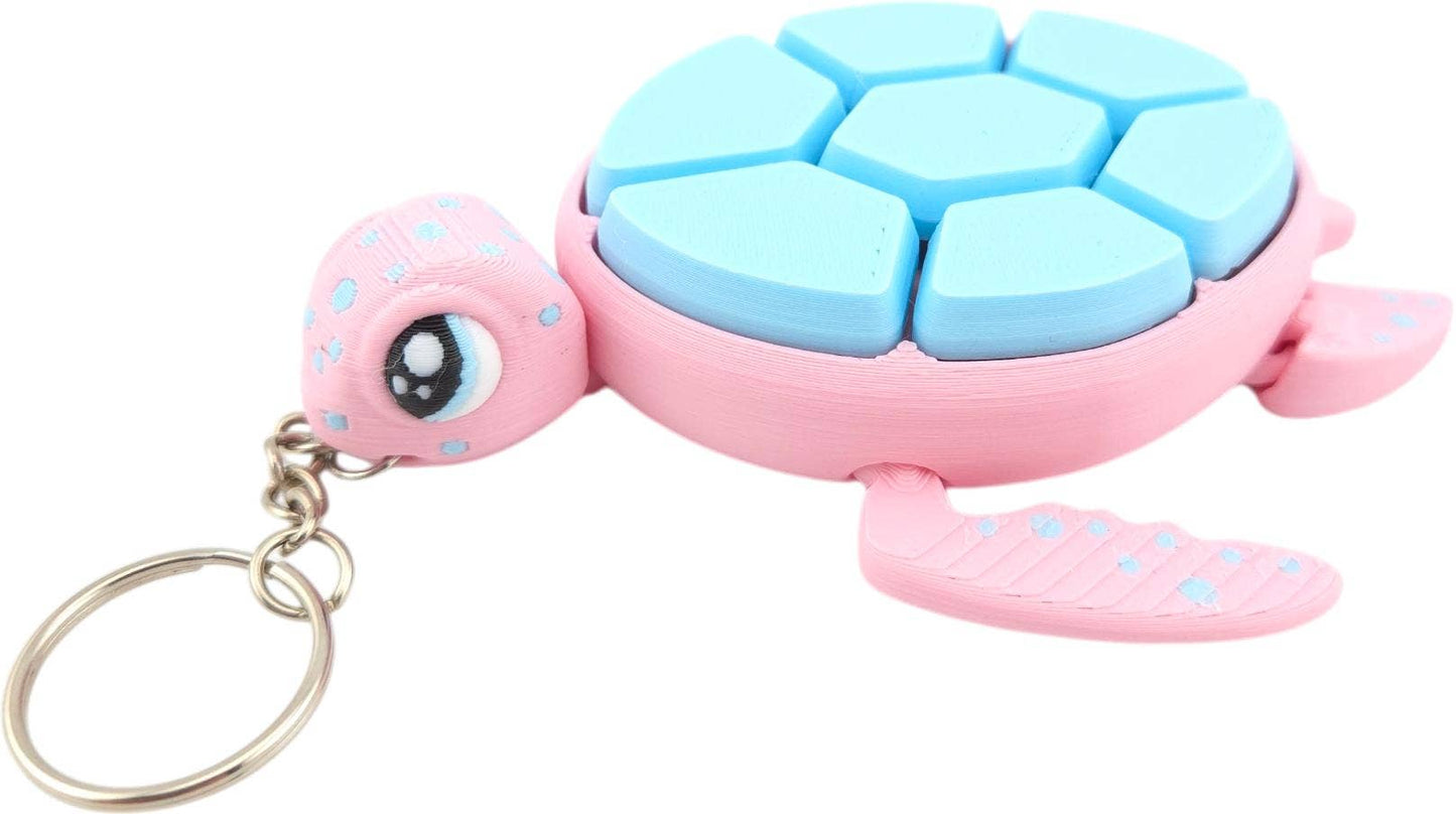 Turtle Fidget Clickers Keychains