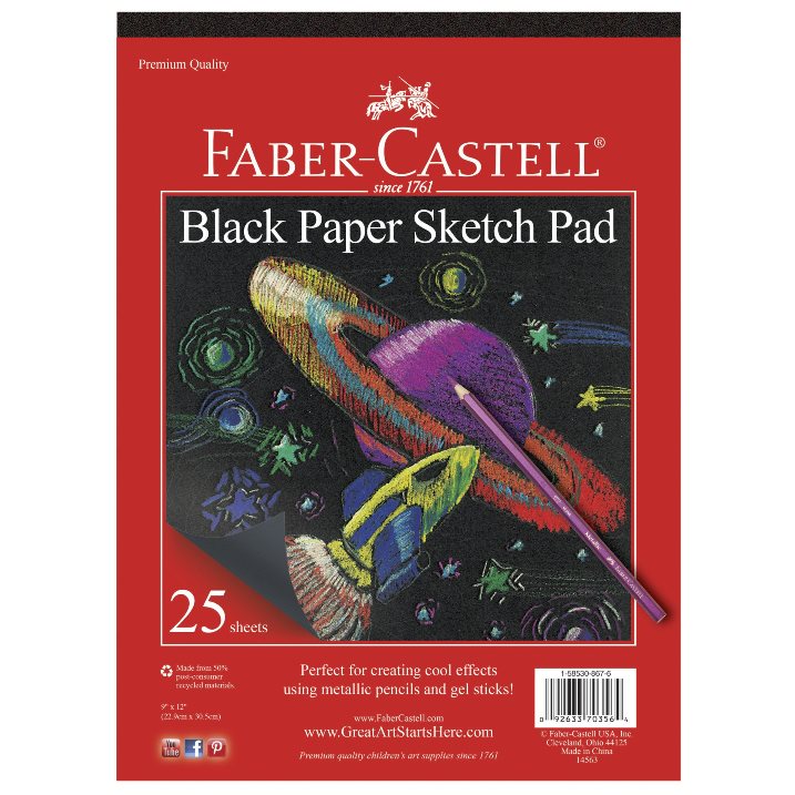 Black Paper Pad 9x12-1