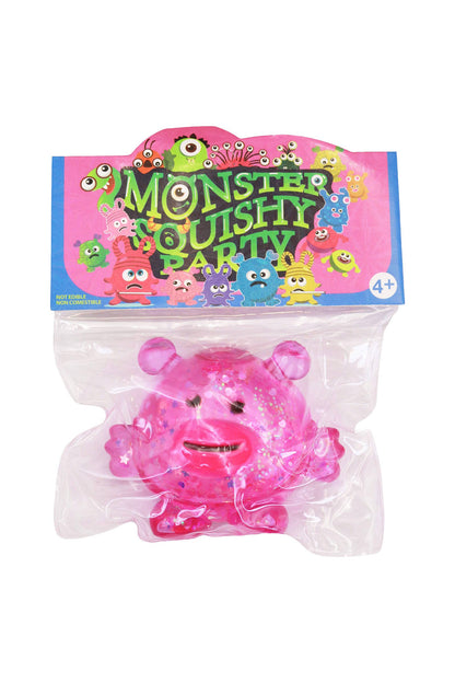 Round Monster Glittery Maltose Putty Filled Squishy Bag