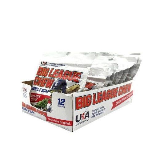 Big League Chew Outta Here Original Gum, 12ct Pouches