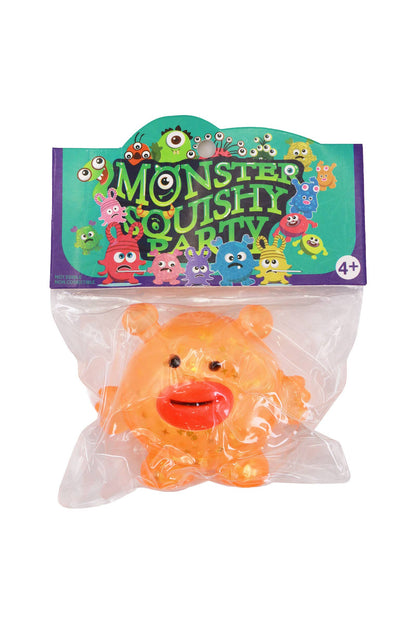 Round Monster Glittery Maltose Putty Filled Squishy Bag