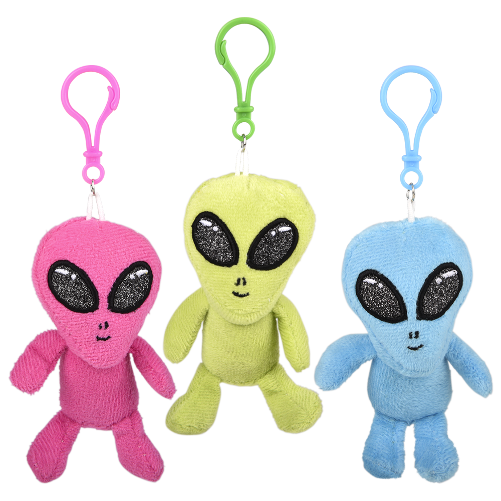 (T) 3" GALACTIC ALIEN BACKPACK CLIP
