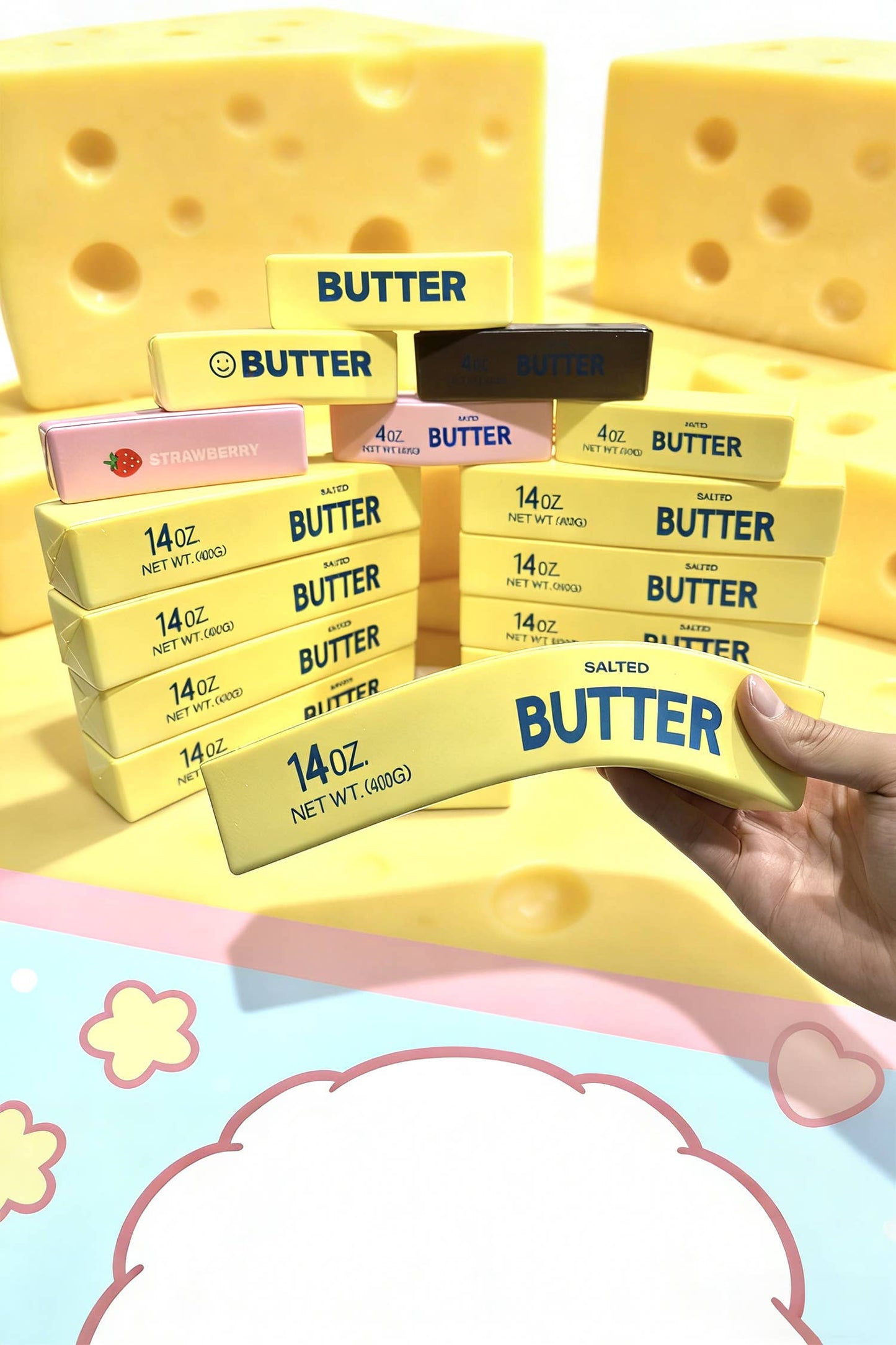 Slow Rising Stress Relief Sensory Butter Sticker Squishy Toy