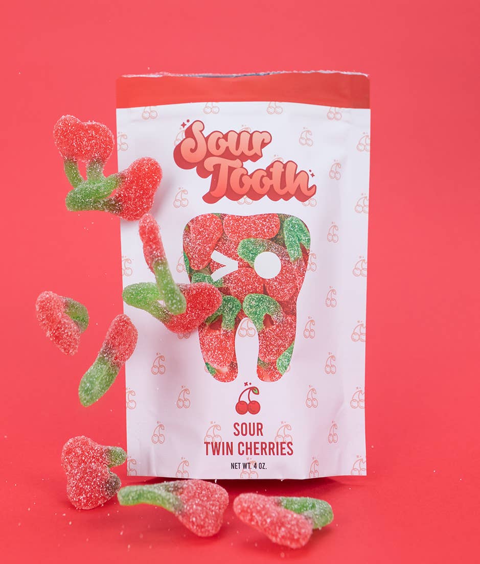 Sour Twin Cherries Fruit Gummies — 4oz, Spanish Import