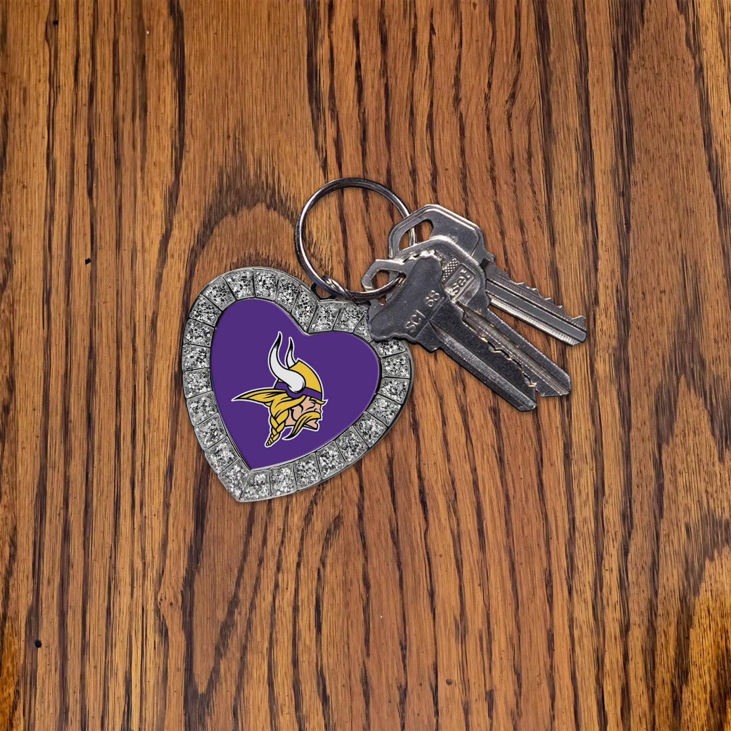 NBA Basketball San Antonio Spurs  Bling Heart Key Chain