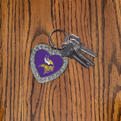 NBA Basketball San Antonio Spurs  Bling Heart Key Chain