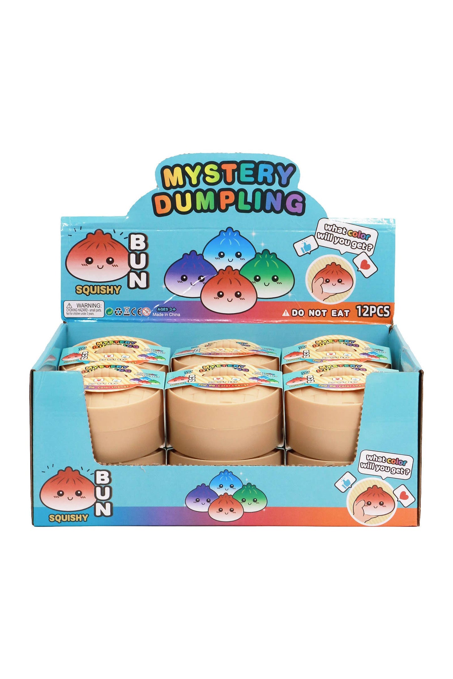 UV Light Color Changing Dumpling Squishy Bao Bun Blind Box