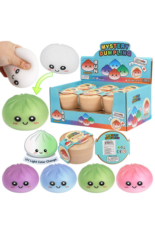 UV Light Color Changing Dumpling Squishy Bao Bun Blind Box