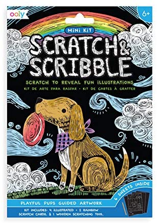 Mini Scratch & Scribble Art Kit Playful Pups-1
