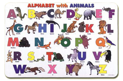 Abc Animals Placemat
