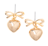 Valentine's Bow Heart Earrings