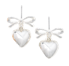 Valentine's Bow Heart Earrings