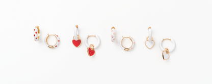 Valentine's Enamel Hoop Earrings