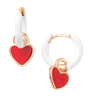 Valentine's Enamel Hoop Earrings