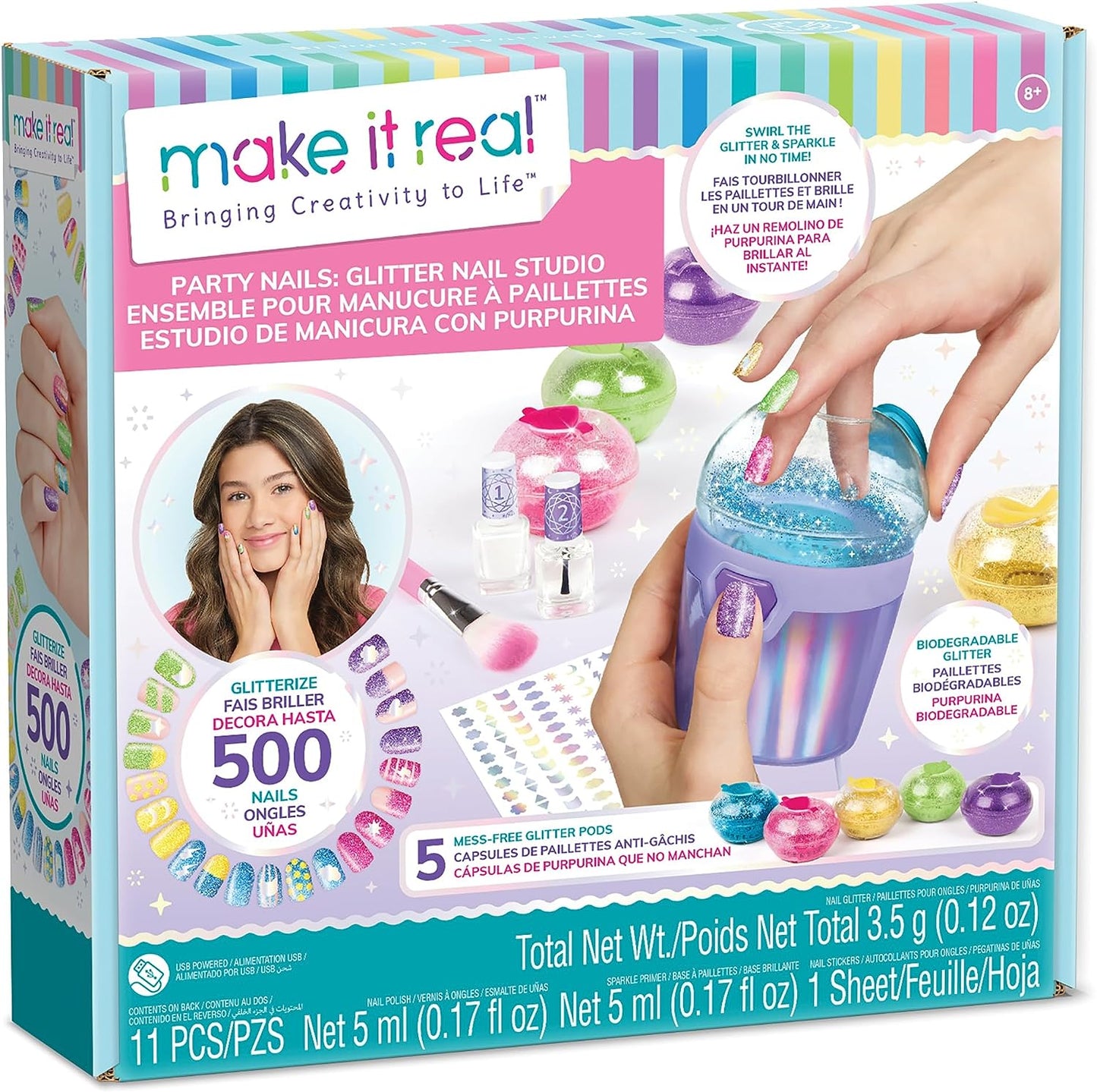Prty Nail Gltter Nail Std