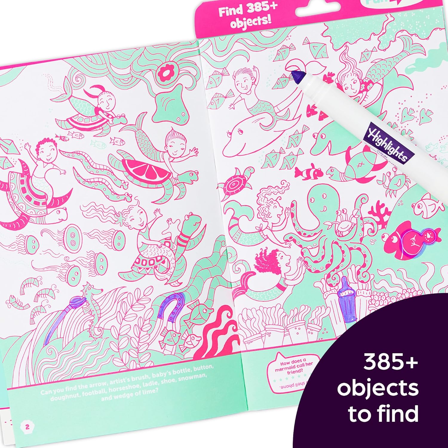 Mermaid Neon Hidden Pictures-3