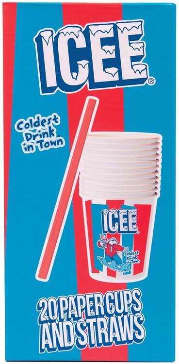 Icee Paper Cups N Straws
