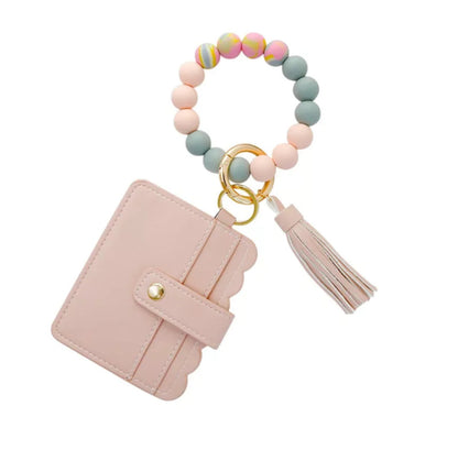 Beaded Wallet Pink-1